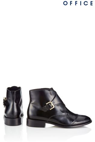 Office Buckle Ankle Boots